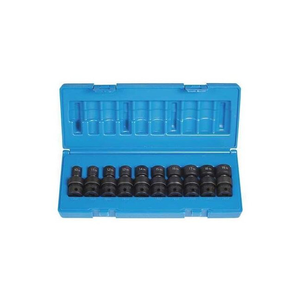 Grey Pneumatic 3/8" Drive Universal Socket Set, Metric 1610UM