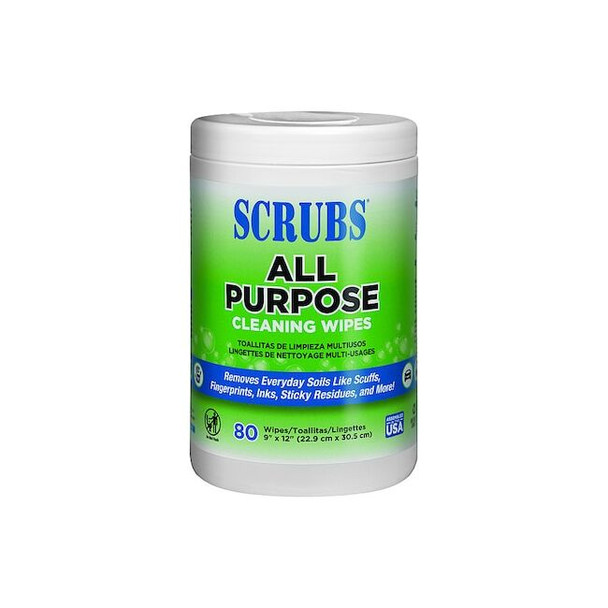 Scrubs Cleaning Wipes,80 ct,Canister,PK6 96580
