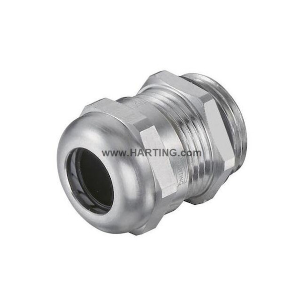 Harting Cord Connector,Body Brass,Cable OD 14 mm 19000005084