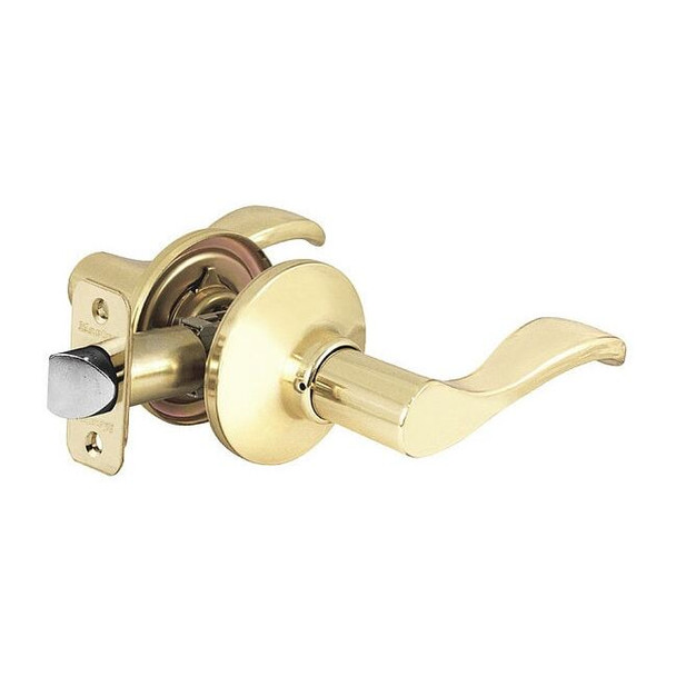 Master Lock Lever Lockset,Polished Brass,Wave Style WL0403BOX