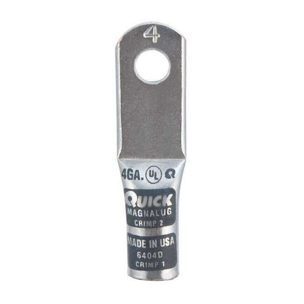 Fusion Lug Starter/Ground, 1/4 in Stud, Standard Barrel, Copper, Gray 6404D