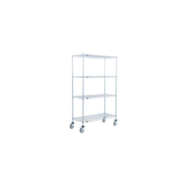 Nexel 4 Shelf Truck Nexelate 54""W x 21""D x 60""H Polyurethane Swivel Casters 2