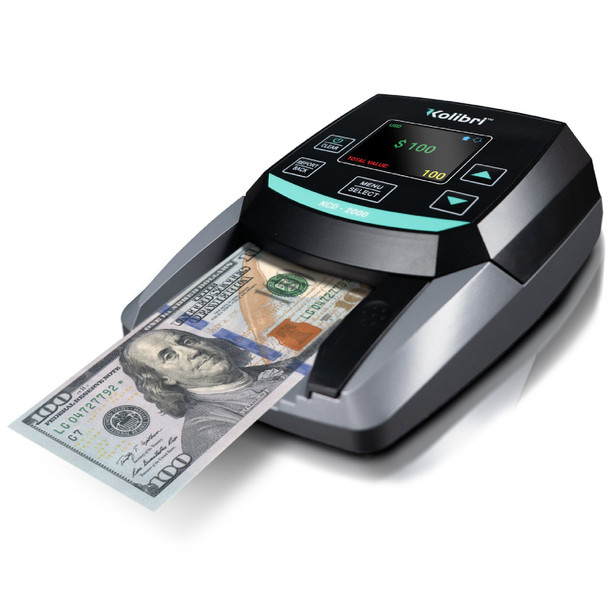 Kolibri Counterfeit Detector with 4-Way Insertion & Report Screen KCD-2000