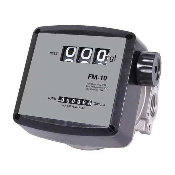 Dayton Flowmeter,Mechanical,32 GPM,1 In FNPT 12F730