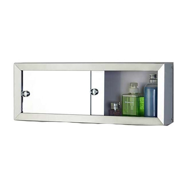 Ketcham 36" x 8" Surface Mounted Stainless Steel Framed Cosmetic Box 3608M
