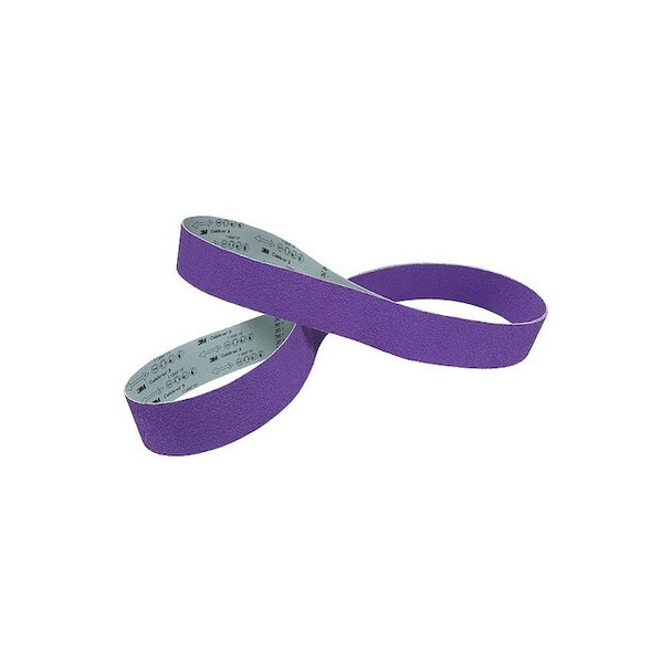 Sanding Belt, Coated, Ceramic, 80 Grit, Not Applicable, 1184F, Purple