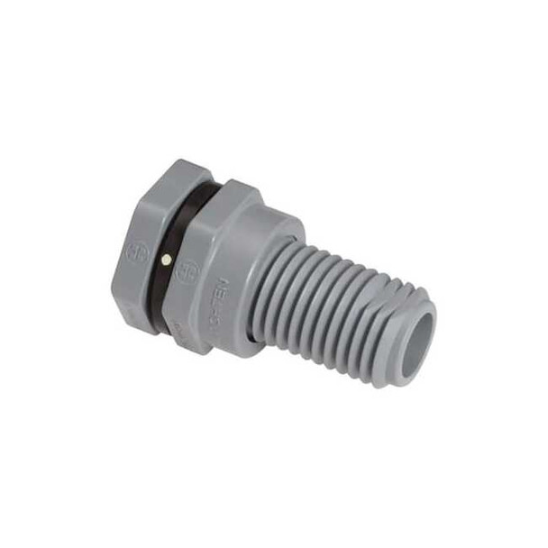 Hayward Flow Control Bulkhead Tank Flange, CPVC, 1 in, 1 in BFA2010CEL