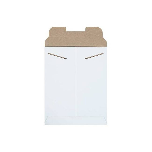 Stayflats Flat Mailers, 9" x 11-1/2", White, PK100 RM2W