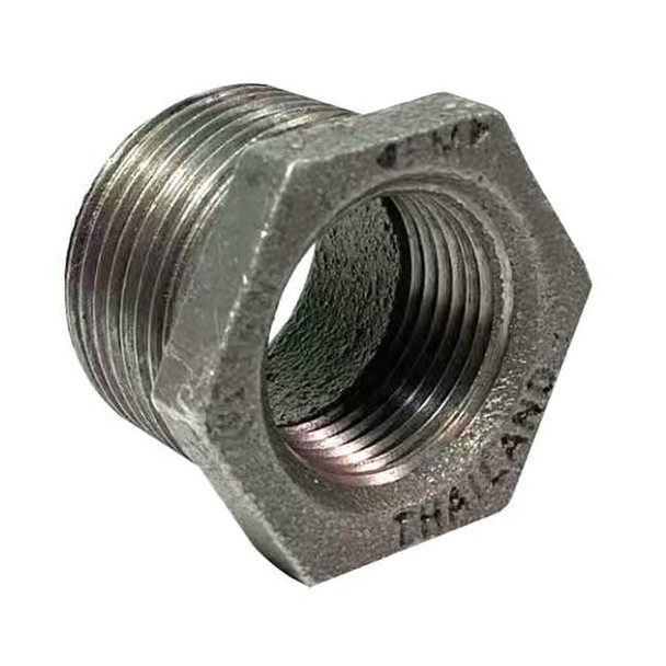 Hex Bushing Hex Bushing, 3" x 3/4" Pipe, MNPT x FNPT, Malleable Iron, Class 150