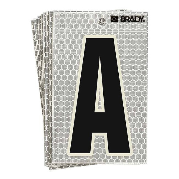 Brady LetterLabel,6inH,3inW,PK10 3020-A