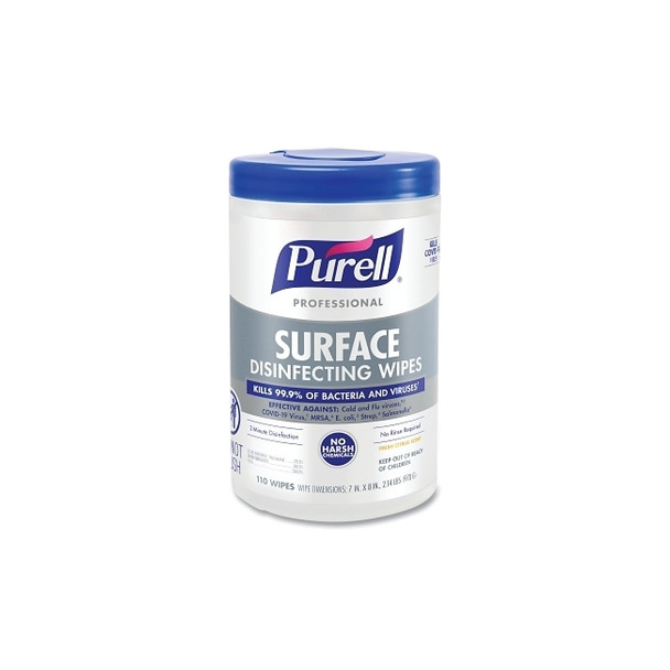 Professional Surface Disinfecting Wipe, 110 Wipes, Canister, Citrus