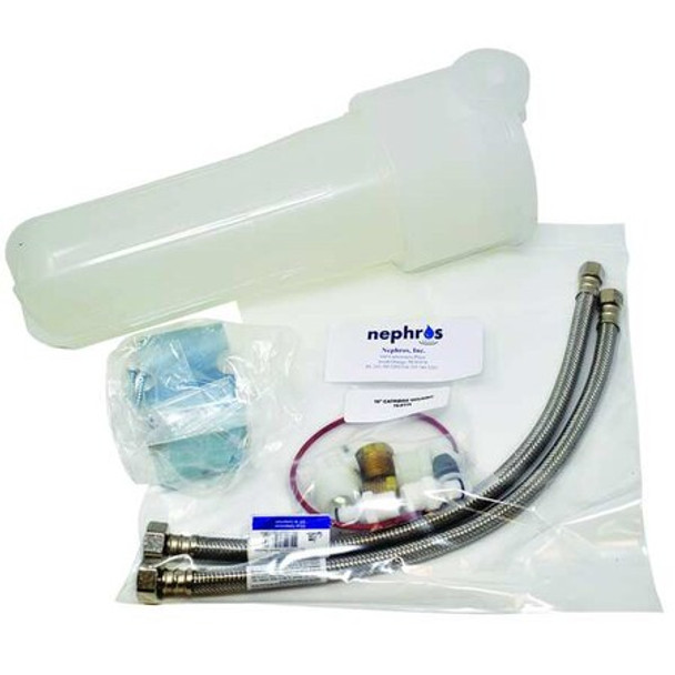 Nephros Filter Housing,4" H,2 1/2" Dia,White 70-0116