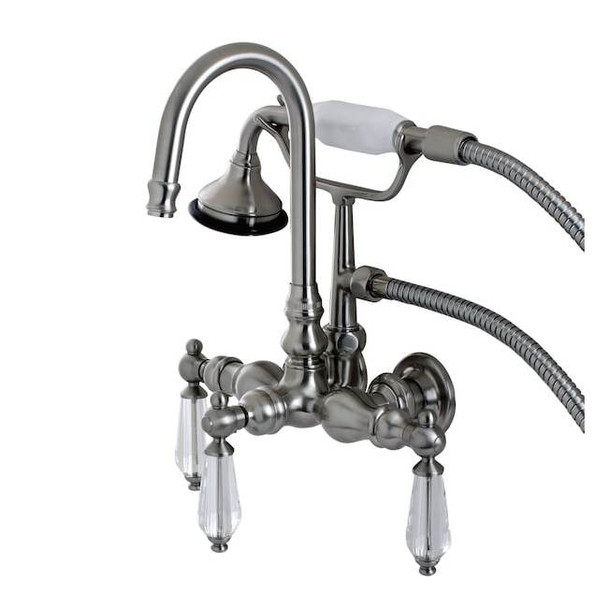 Wall-Mount Clawfoot Tub Faucet, Brushed Nickel, Tub Wall Mount