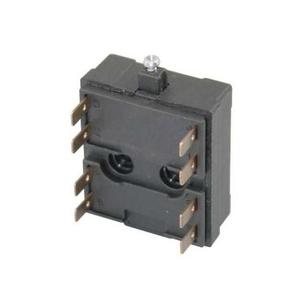 Dayton Contact Block, Black, 2NO/2NC, 14 mm 12T902
