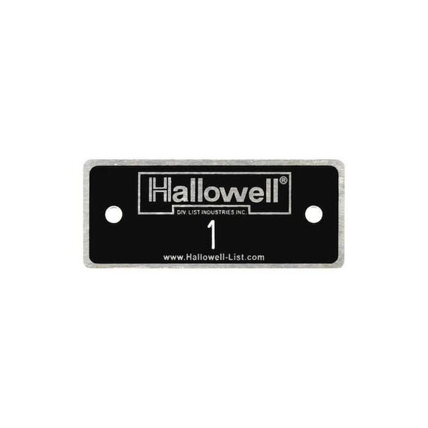 Hallowell Number Plate,Numbers 1 to 10,Aluminum NPH1-10