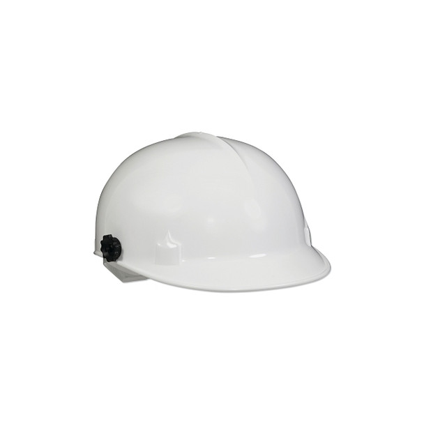 BC 100 Bump Cap, 4-Point Pinlock, Front Brim, White, Includes Face Shield Attachment