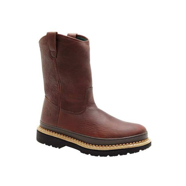 Men's Wellington Boot, 13 M, Steel Toe, 9 in H, Soggy Brown, G4374