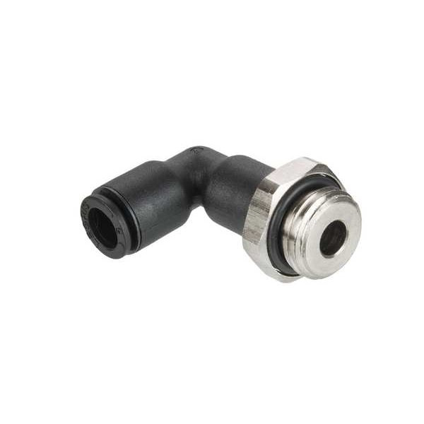 Legris Metric Push-to-Connect Fitting, Polymer, Black 3169 08 17