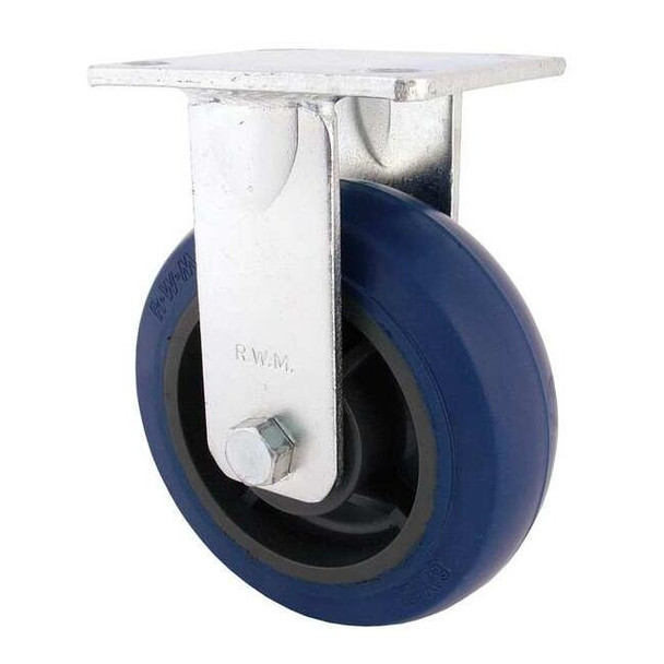 Rwm Rigid Plate Caster,Rubber,8 in.,700 lb. 48-RAB-0820-R-EHT