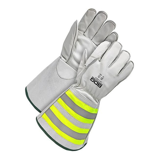 Bdg Cut-Resistant Leather Gloves, Cut Level A7 ,Uncoated ,2XL 1 PR 60-1-1290-X2L