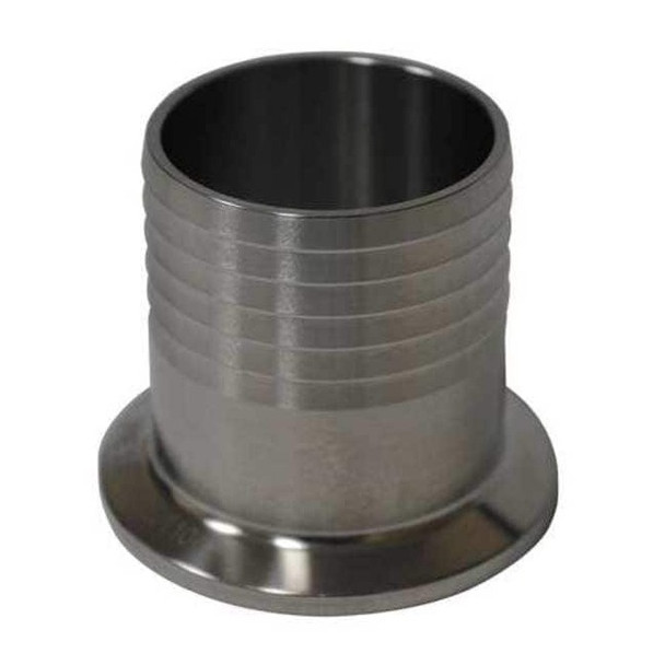 Manufacturer Varies 4" Clamp x Hose Barb T304 SS Hose Barb Adapter EG14RT4.0