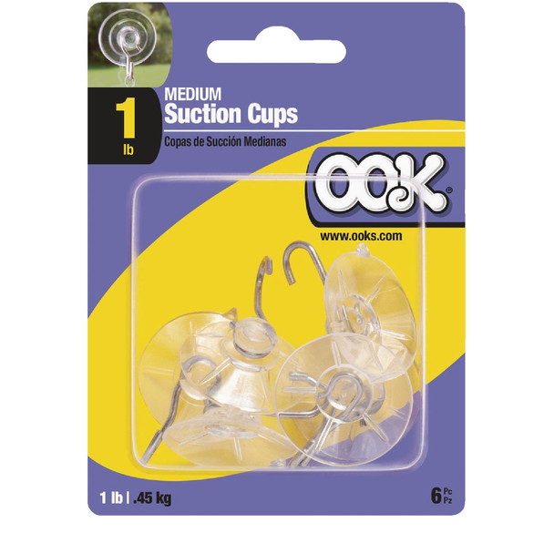 OOK Medium Suction Cup Hooks (6-Pack) 9984761