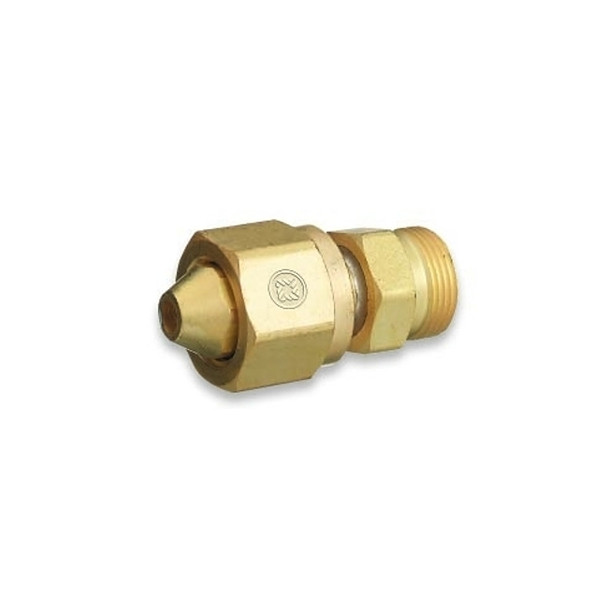 Brass Cylinder Adaptors, From CGA-300 Commercial Acetylene To CGA-520 B Tank
