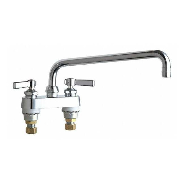 Low Arc Laundry Sink Faucet, Manual, 4" Mount, 2 Hole