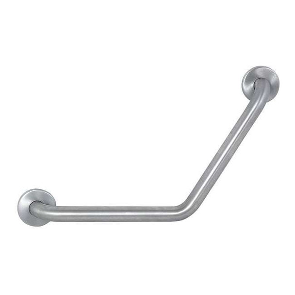 Wall Mount Safety Rail/Bar, 24" L, Stainless Steel, Satin