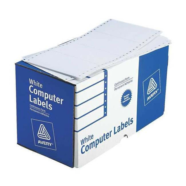 Dot Matrix Label, 5 in Label W, 2 15/16 in Label H, 1 Labels per Sheet White