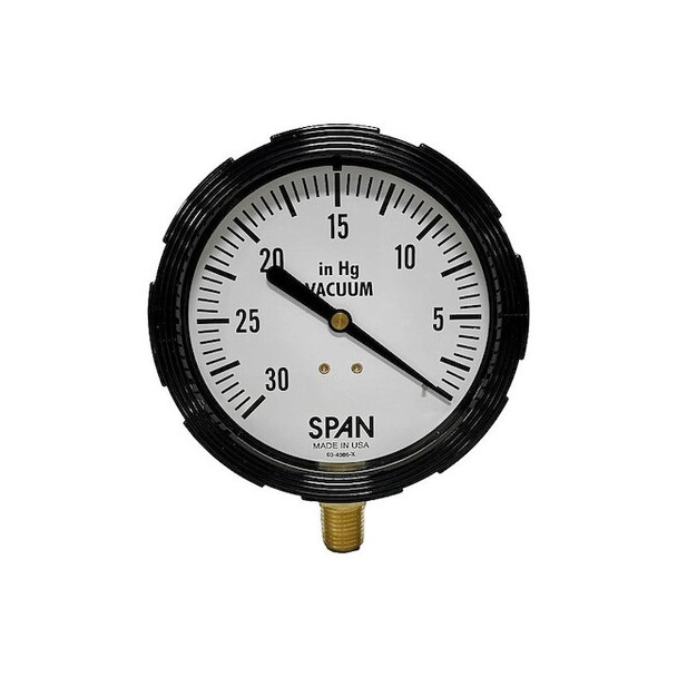 Industrial Pressure Gauge, 1/4 in NPT, Bottom Location