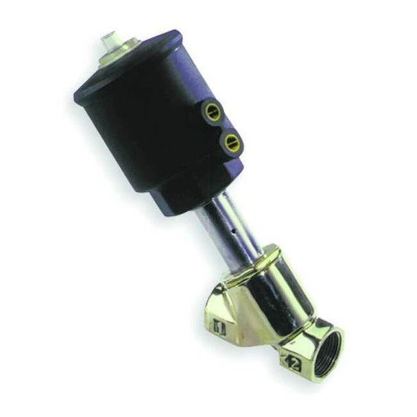 Asco RedHat Angle Body Piston Valve,Bronze,NC,1.25In 8290A017
