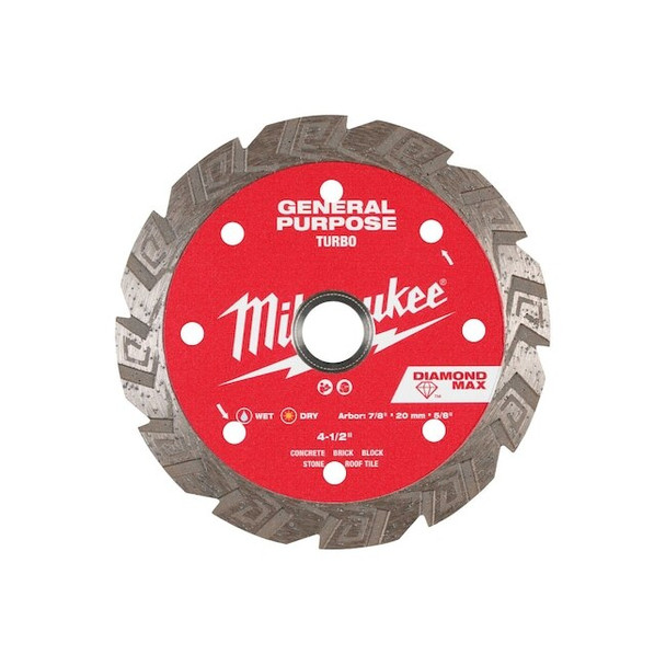 4-1/2" DIAMOND MAX Turbo, General Purpose Diamond Blade