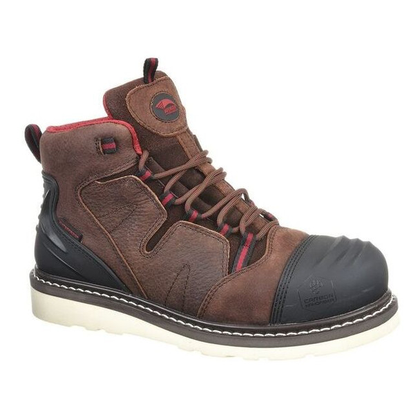 Men's 6-Inch Work Boot, 8 1/2, Composite Toe, 6 in H, Brown, A7506