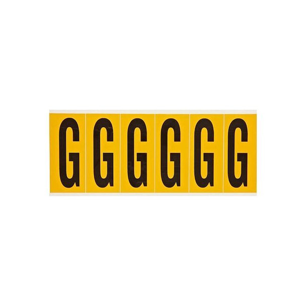 Brady LetterLabel,Vinyl,3-1/2inH,1-1/2inW 1550-G