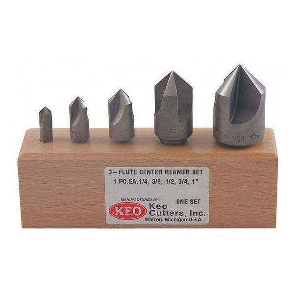 Keo 5 piece set 82 deg Single Flute Carbide Countersink 919-000-947
