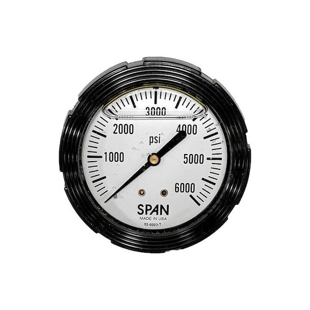 Industrial Pressure Gauge, 1/4 in NPT, Center Back Location