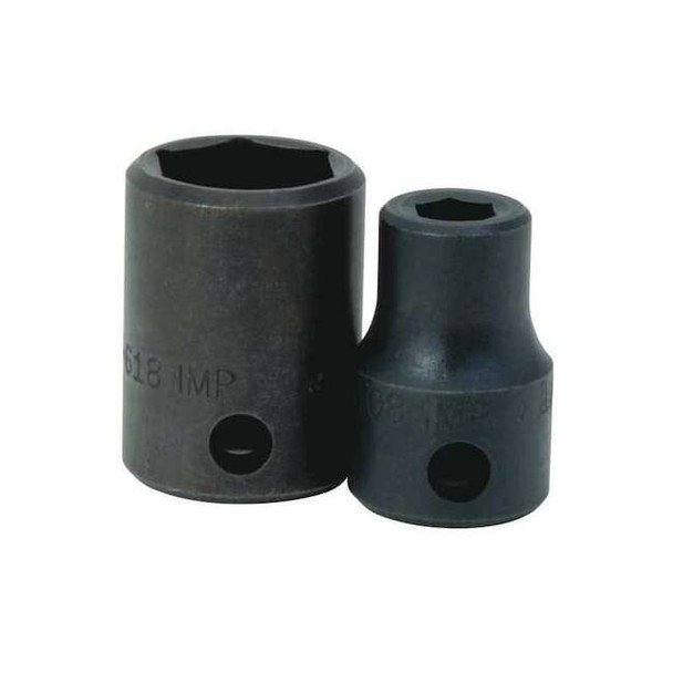 1/2" Drive Impact Socket Black Industrial, Standard 1/2"D,6Pt,1-3/16
