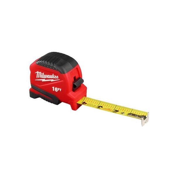 Milwaukee Tool Tape Measure,16 ft L Blade SAE 48-22-1716