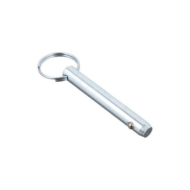 Detent Hitch Pin, 1/2 in Dia, 5 in Usable L, Steel, 5 PK