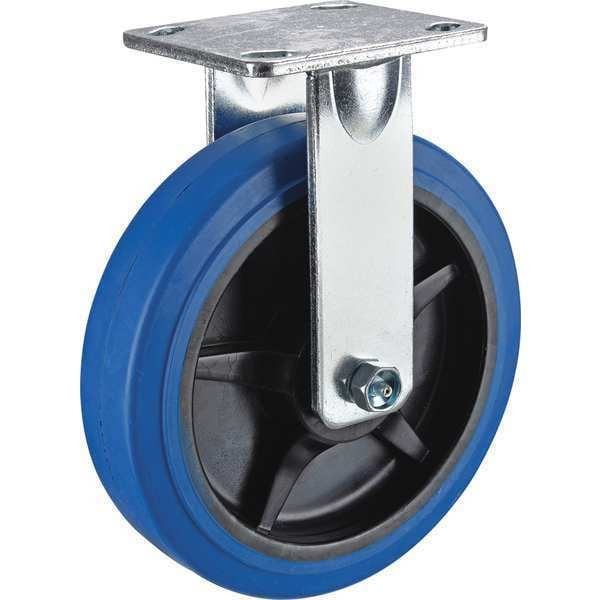 Manufacturer Varies Rigid Plate Caster,Rubber,4 in.,400 lb. P25R-EP040K-14-001