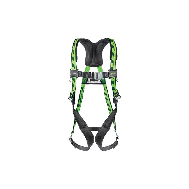 AirCore™ Full-Body Harness, Steel Stand-Up Back D-Ring, Universal, Quick-Connect Straps, Green