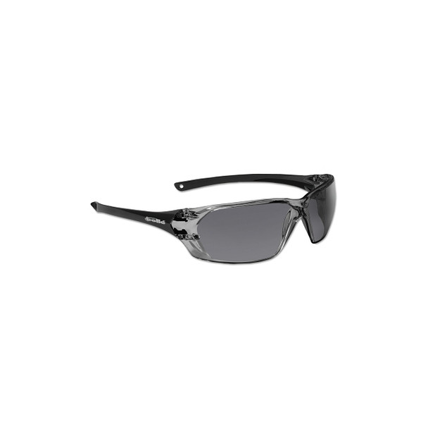Prism Series Safety Glasses, Smoke Lens, Anti-Fog, Anti-Scratch, Black Frame Pack of 10