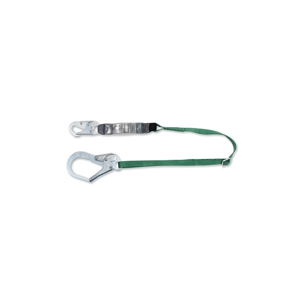 V-Series Standard Single-Leg Adjustable Shock Absorbing Lanyard, 6 ft, Large Snaphooks