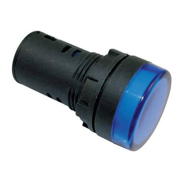 Dayton Raised Indicator Light,22mm,24V,Blue 22NZ02