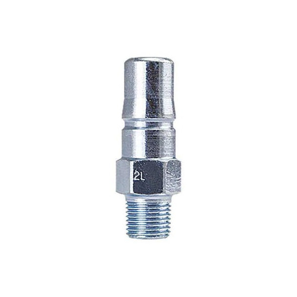 Foster Quick Connect Plug, 3/8 Body Size, 1/4 in MNPT, Steel 2L40