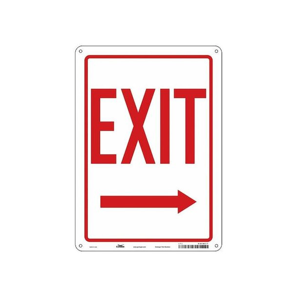 Condor Exit Sign, Plastic, 10" W, 14" H, Exit, White 480M37