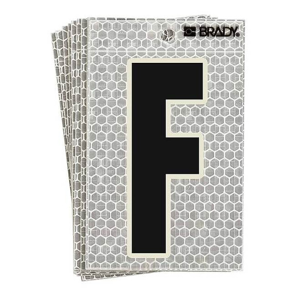 Brady LetterLabel,6inH,3inW,PK10 3020-F