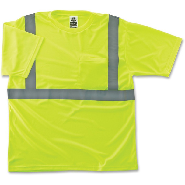 Ergodyne Class 2 Reflective Lime T-Shirt - Small Size