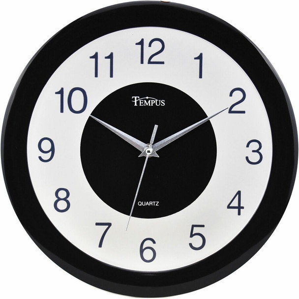 Victory Light 12" Tempus Wall Clock - Quartz - Black Case